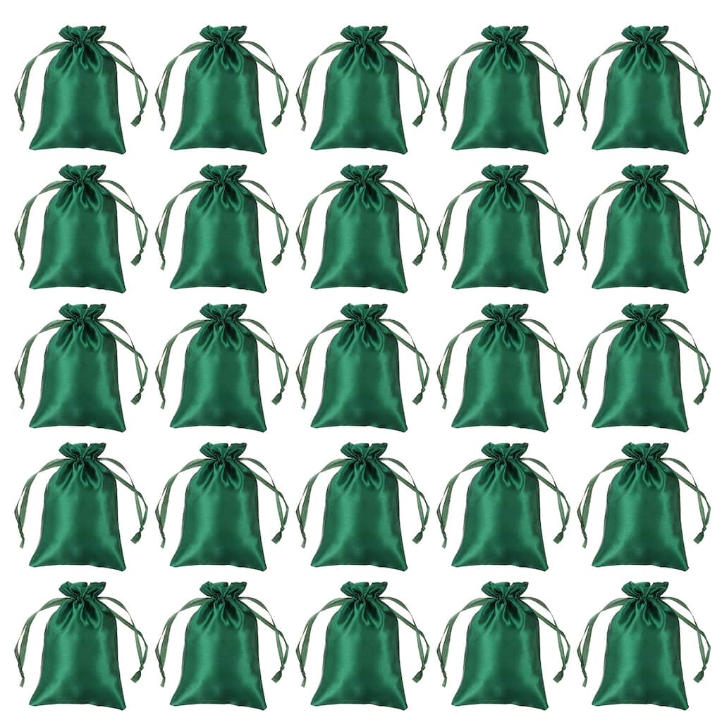 Satin Bags with Drawstring, 50 Pack 4x6 Inch Wedding Drawstring Bags