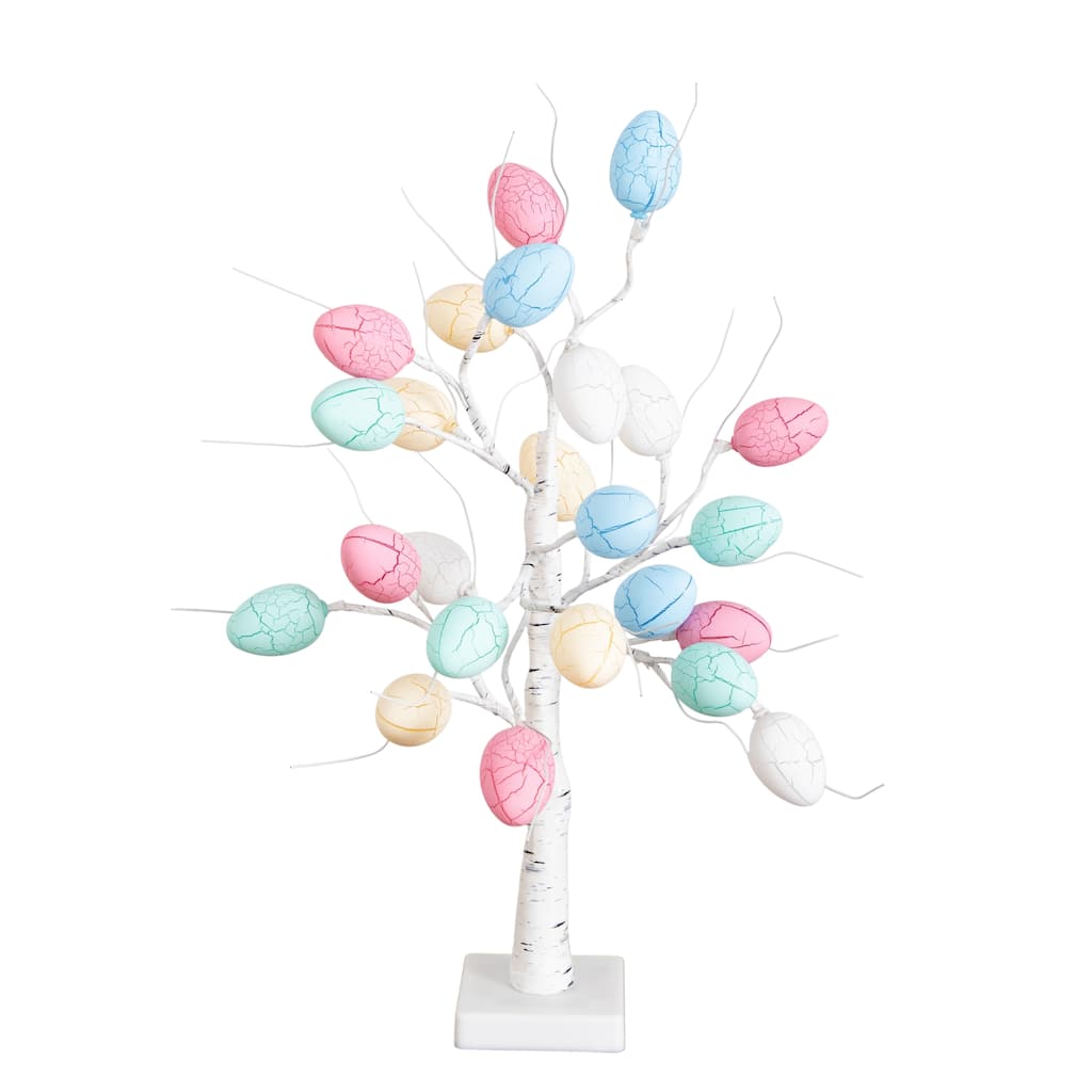 2-ft Pre-Lit Artificial Easter Egg Twig Tree with 24 LED Lights