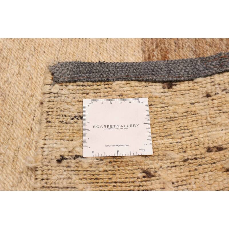 ECARPETGALLERY Flat-Weave Lahor Finest Cream Wool Tapestry Kilim - 13'4 x 12'10