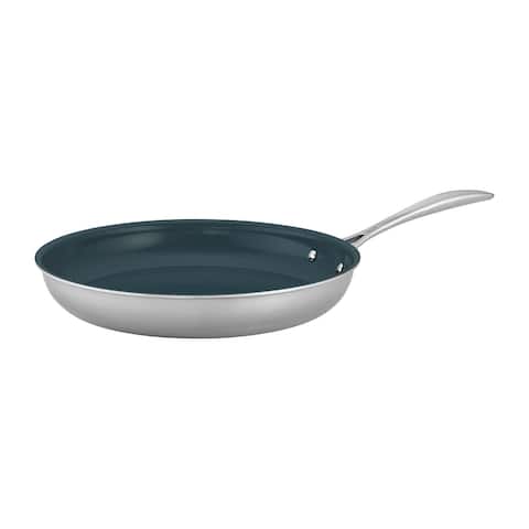 ZWILLING Clad CFX Stainless Steel Ceramic Nonstick Fry Pan - Stainless Steel