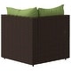 preview thumbnail 49 of 100, vidaXL Patio Corner Sofa with Cushions Black/Brown/Gray Poly Rattan