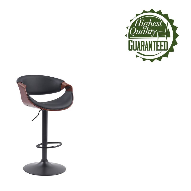 Porthos Home Fenn Faux Leather Swivel Adjustable Height Bar Stool