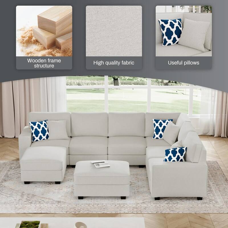 8PCS Modular Flexible Combination Sectional