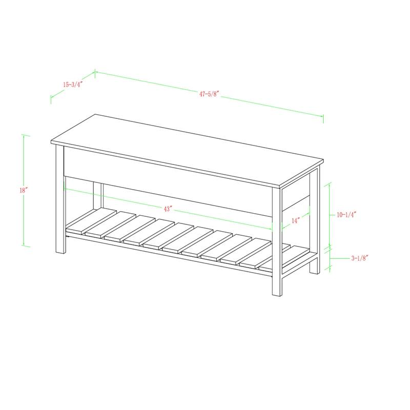 Middlebrook Paradise Hill Lift-top Storage Bench