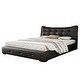 preview thumbnail 16 of 15, Modern Queen Size PU Upholstered Platform Bed with Ergonomic Wingback Headboard, No Box Spring Needed, Cream