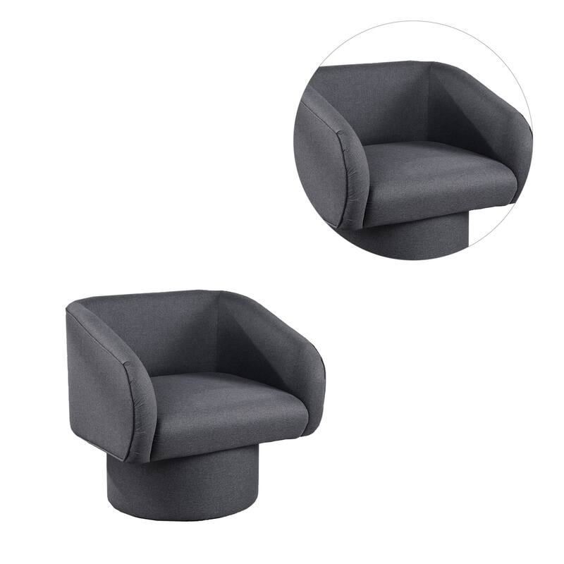 Swivel Accent Chair with Round Base