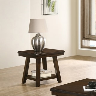 Coffee Table End Table Rectangular Wooden End Table In Dark Espresso ...