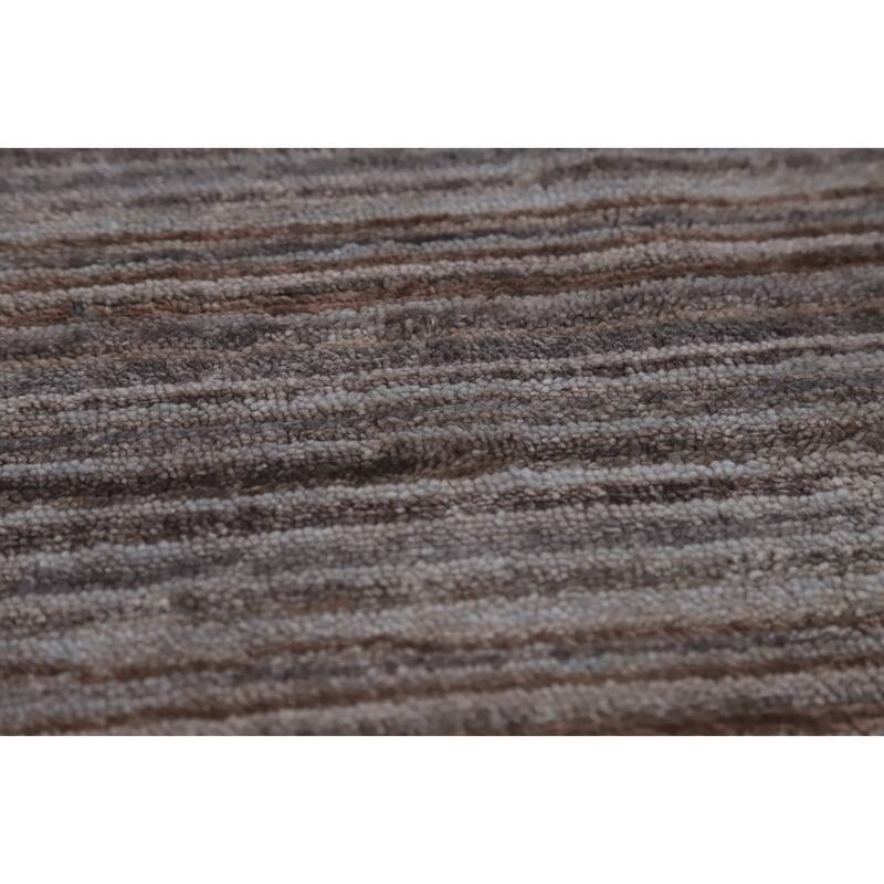 Hand Knotted Oriental 100% Wool Carpet Tribal Tribal Greys & Charcoal Gabbeh Area Rug - 9' 10'' X 8' 0''