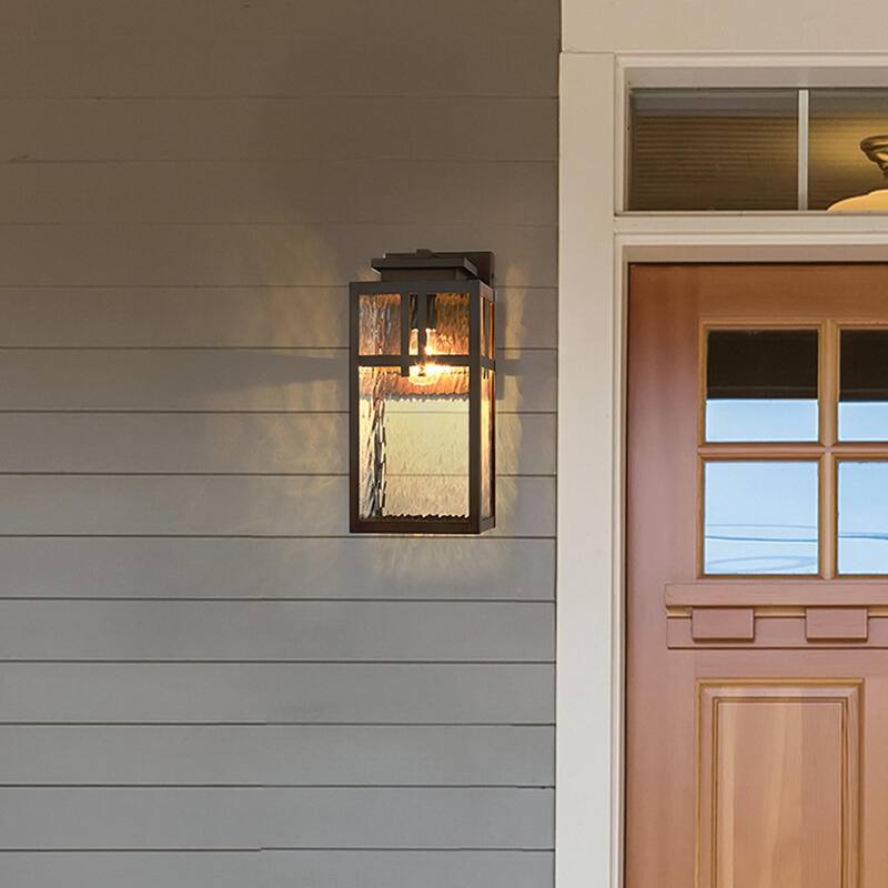 Hunter Aspenbrook Outdoor WeatherMax Wall Light - Modern, Mission - Porch, Patio, Garage - Wet Rated! - 17" - Matte Bronze