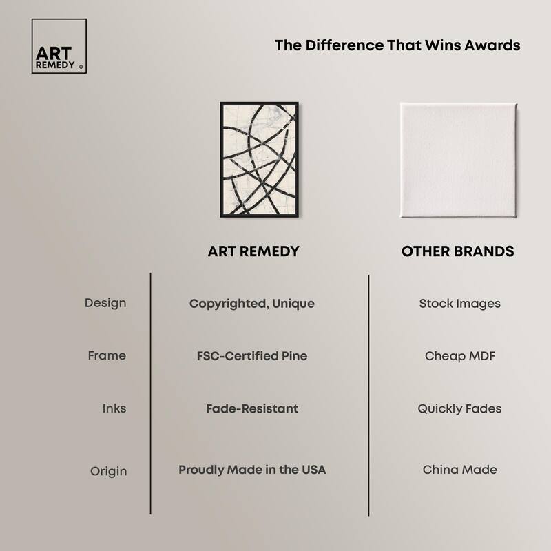 Intersecting Lines I Canvas by Art Remedy
