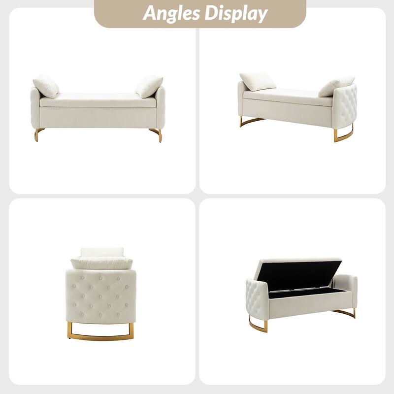 Robert Modern Upholstered Flip Top Storage Bench by HULALA HOME