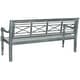 preview thumbnail 5 of 5, SAFAVIEH Outdoor Living Karoo Ash Grey Acacia Wood Bench - 70.1"x24.4"x34.3"