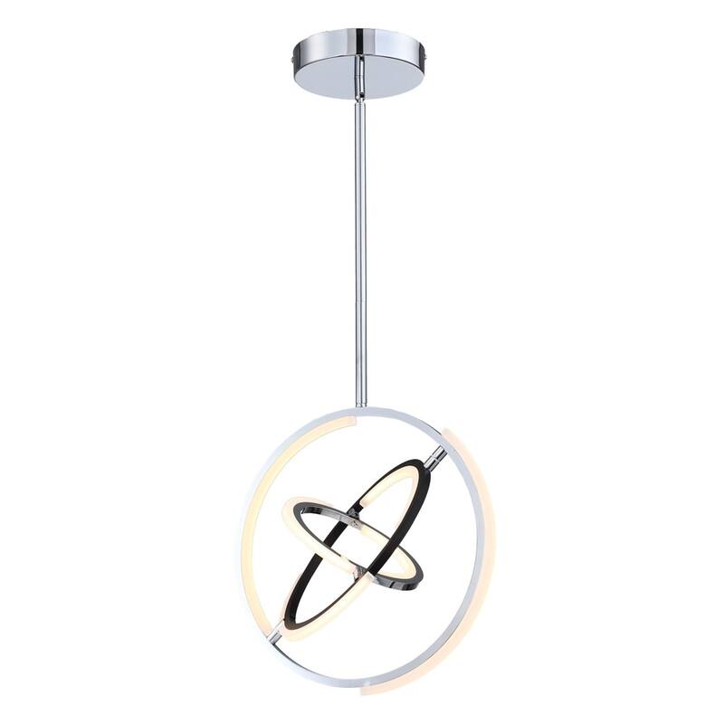 Trilogy Collection Integrated LED 17 in. Pendant, Polished Nickel - Medium
