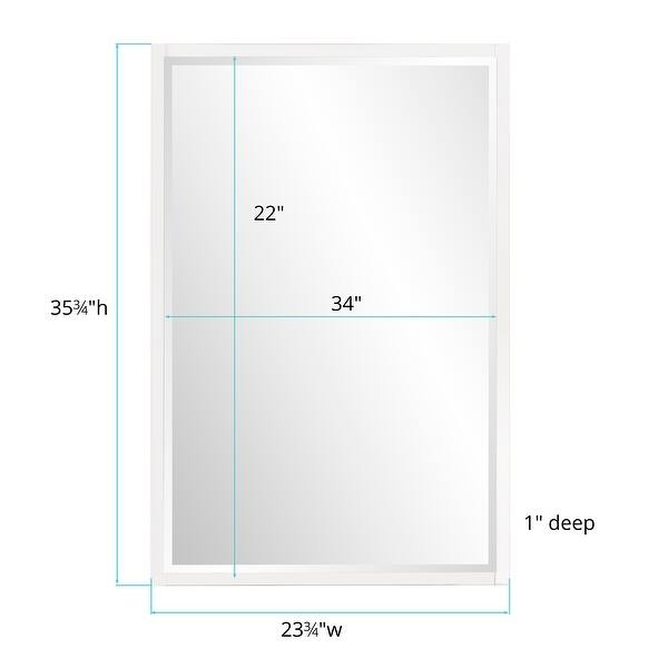 Allan Andrews Clear Framed Rectangle Clare Wall Mirror - 47 diameter x 1""