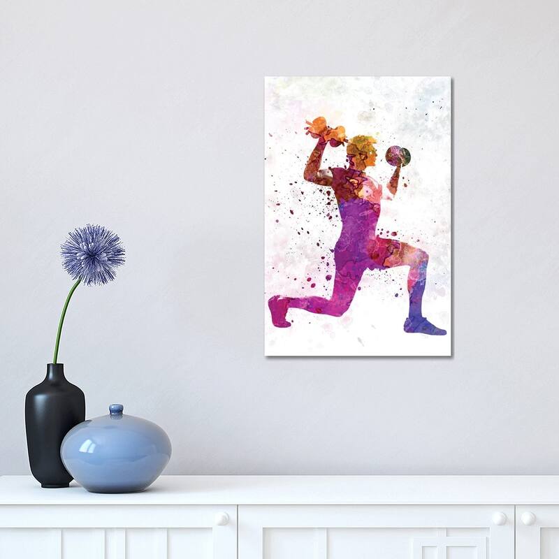 iCanvas "Man Exercising Weight Training Workout Fitness" by Paul Rommer Canvas Print - 18x12x1.5