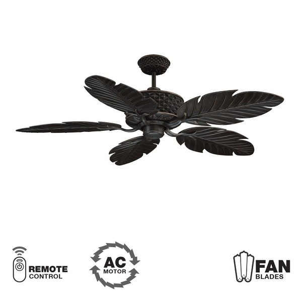 Ellington Fans Pineapple Pineapple 52" 5 Blade Indoor / Outdoor Ceiling Fan - Blades Included - Aged Bronze