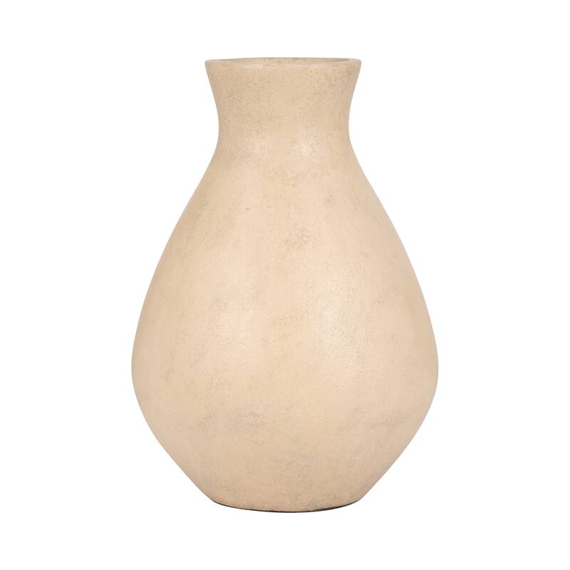 Sagebrook Home Terracotta, 19" Unique Vase, Round, Textured, Serenity/Mysterious, Ideal gift