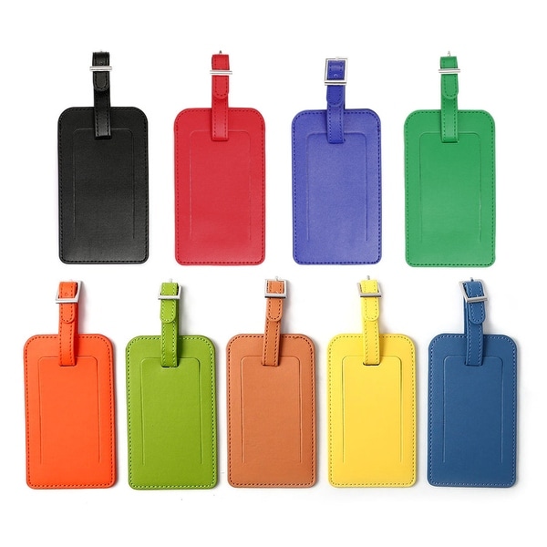 Shop 2pcs Travel Luggage Tag PU Leather Suitcase Baggage Bag Name Address ID Label - On Sale ...