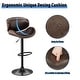 preview thumbnail 64 of 78, Bar Stools Adjustable Height Swivel Faux Leather Armless Barstools