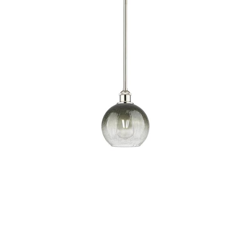 Innovations Lighting 616-1S-10-8 Brookhaven Globe Pendant Brookhaven - Polished Nickel / Slate