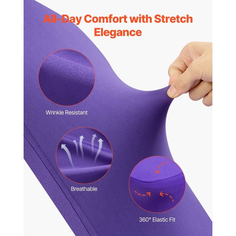 50-Pack Polyester Spandex Stretch Chair Covers Wrinkle Resistant and Elastic Fit for Dining Chairs - 20.08” x 17.72” x 37.4”