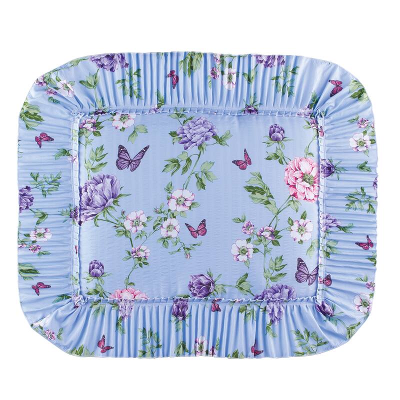 Butterfly Garden Plissé Ruffled Edge Pillow Sham Set
