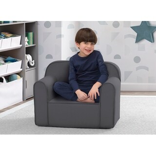 Delta Children Cozee Chair for Ages 18 Months and Up, Dark Grey
