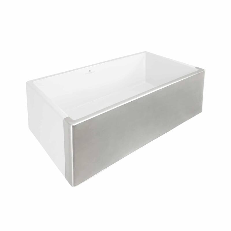 Native Trails Dreamer Fireclay Apron Front Sink - Silver