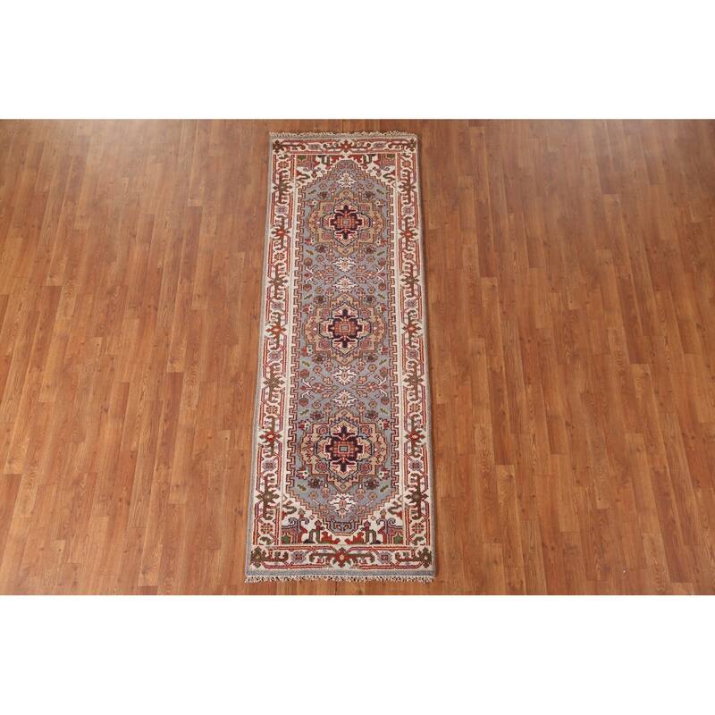 Heriz Serapi Oriental Runner Rug Handmade Wool Carpet - 2'8"x 7'11"