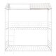 preview thumbnail 4 of 9, Twin over Twin Metal Bunk Bed with Half Roof, Guardrail, and Ladder