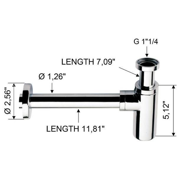 Nameeks Remer 12" Wall Mounted P-Trap