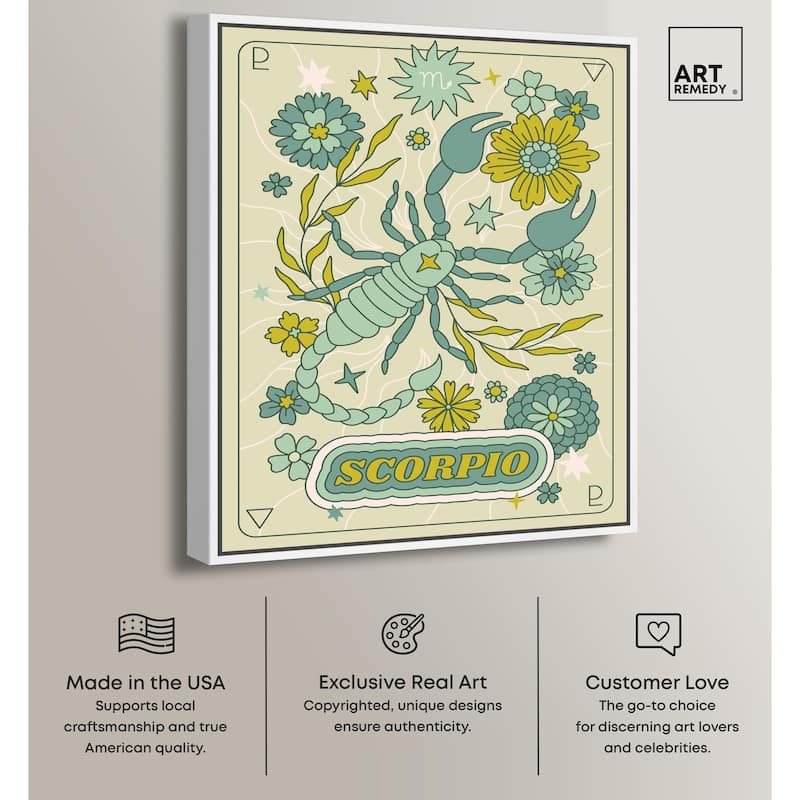 Scorpio Stars Card Canvas by Art Remedy