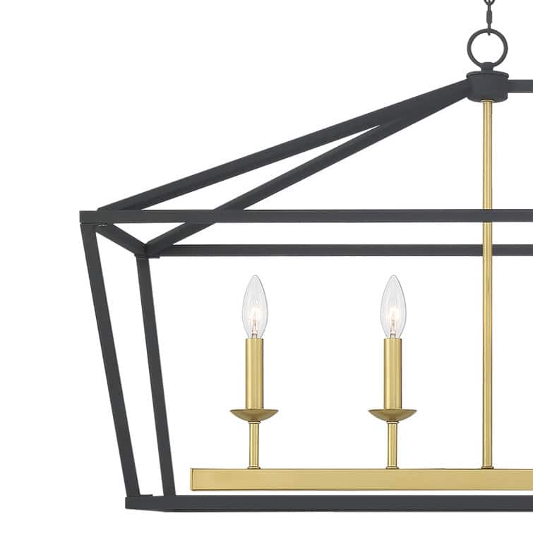 Acroma 6-light Modern Farmhouse Rectangle Chandelier for Dining Room with UL Certified - 49In