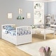 preview thumbnail 3 of 36, Twin Over Twin Bunk Bed with Ladder and Safety Rail, Twin Trundle Bed with 3 Drawers for Teens Bedroom, Guest Room Furniture