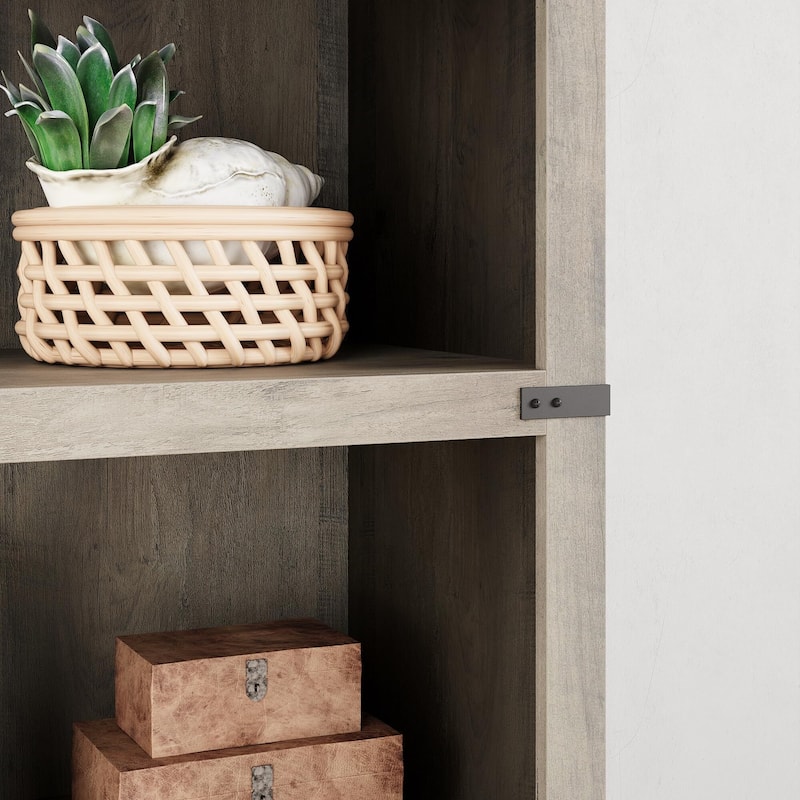 5 Tier Bookcase Modern Farmhouse Book Shelf
