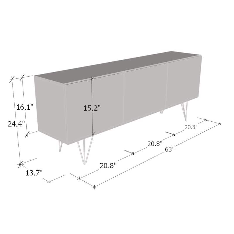 Kris 3D 63" Sideboard
