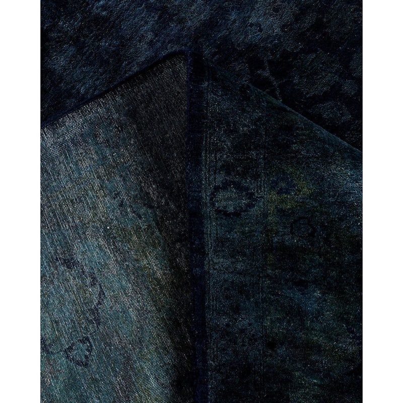 Fine Vibrance One-of-a-Kind Hand-Knotted Area Rug - Black, 6' 2" x 8' 10" - 6' 2" x 8' 10"