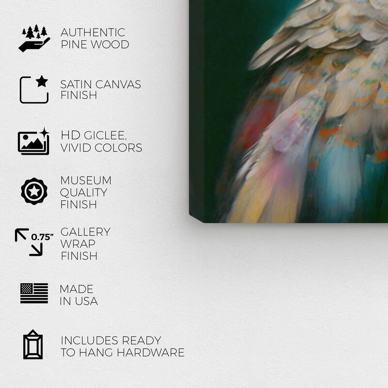 Wynwood Studio Canvas Animals Owlette IV White and Cream White Traditional Wall Art Canvas Print - White, Blue