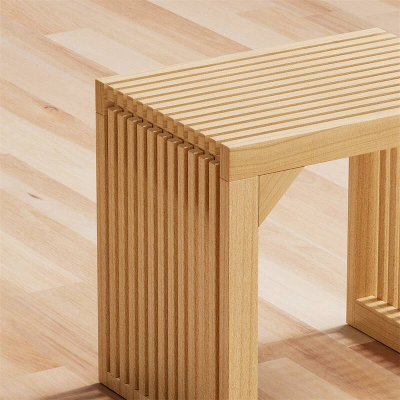 18" Solid Wood Bench Nature for Entryway,Living Room,Kitchen