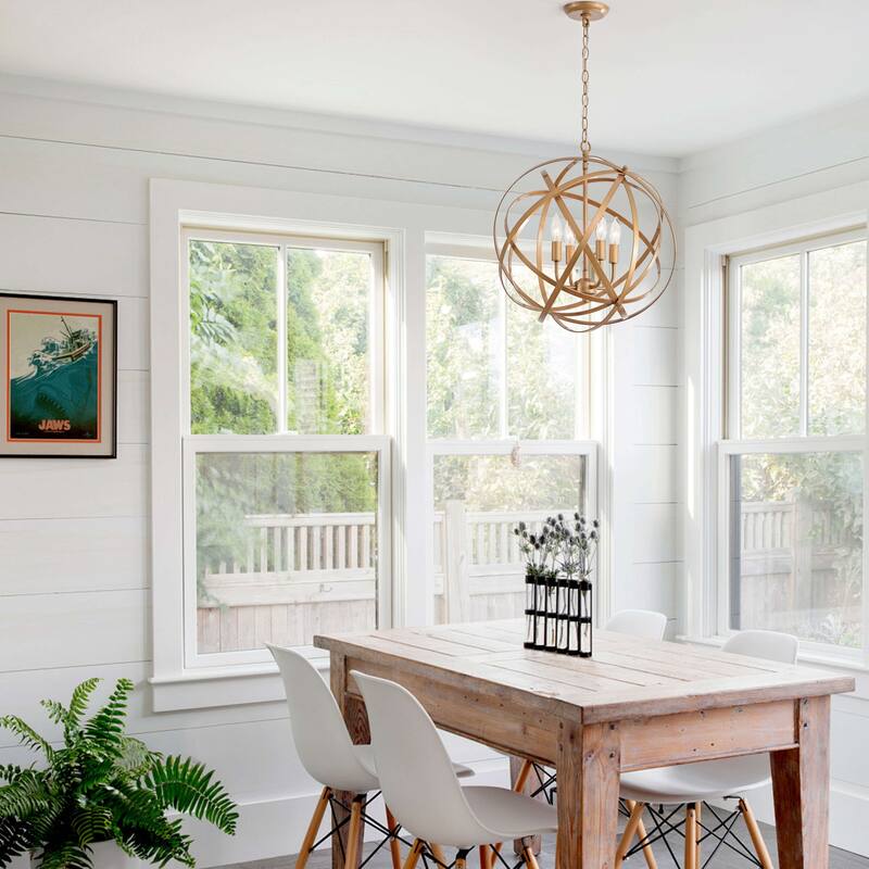 Benita Metal Large Orb 4-light Chandelier