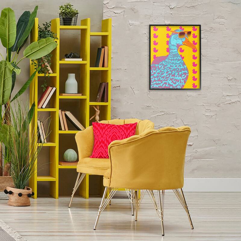 Stupell Quirky Vibrant Goose Framed Giclee Art Design By Marcus Prime