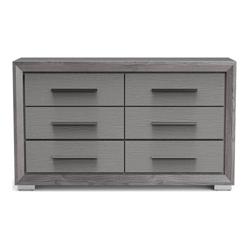 Shel Transitional Grey 58-inch Wide Wood 6-Drawer Dresser by Furniture of America
