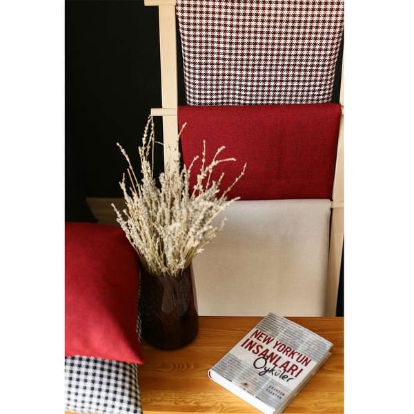 Set Of 2 Red And Black Diagonal Pillow Covers Set Of 2 Red And Black Diagonal Pillow Covers