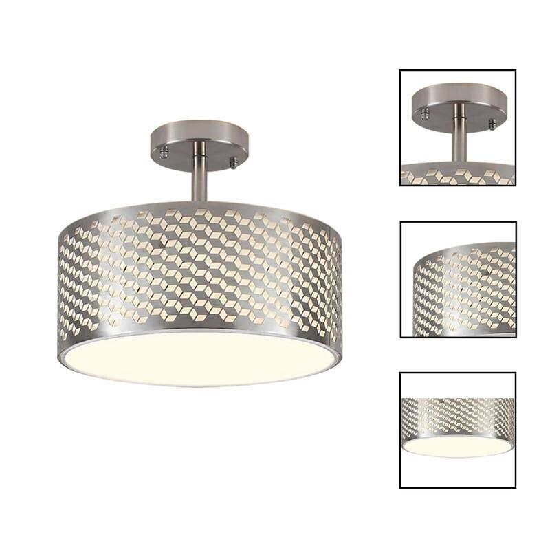 3 Bulb led light silver ceiling light metal dining light fixtures