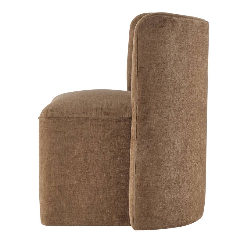 NPD Furniture Morraine Chenille Dining Chair with Casters