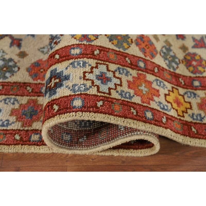 Elephant Feet Heriz Serapi Indian Area Rug Hand-Knotted Wool Carpet - 7'9" x 9'11"