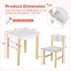 preview thumbnail 10 of 8, Costway Kids Table and Chair Set Wooden Activity Drawing Study Desk - 19'' x 15.5'' x 20.5'' (L x W x H)