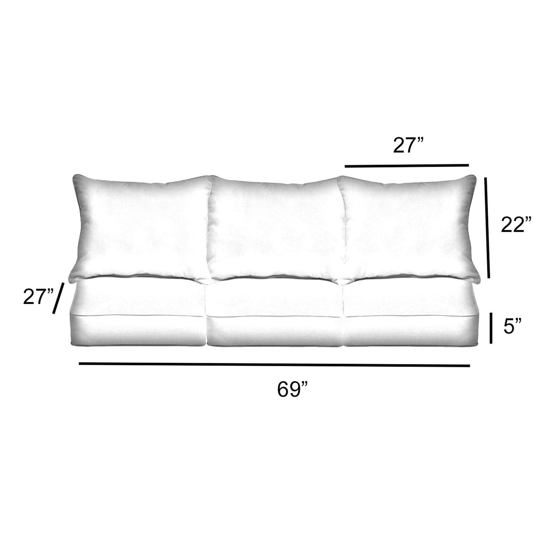 Sorra Home Sunbrella Outdoor Deep Seating Sofa Pillow and Cushion Set - Picture 13 of 22
