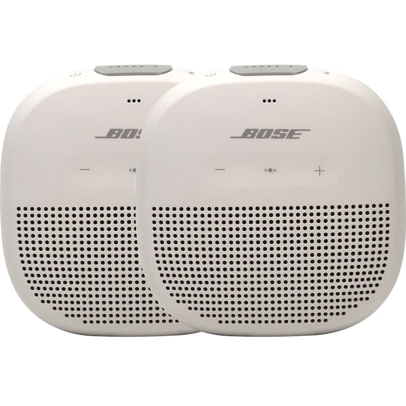 2x Bose Soundlink Micro Bluetooth Speaker (Smoke White) - White