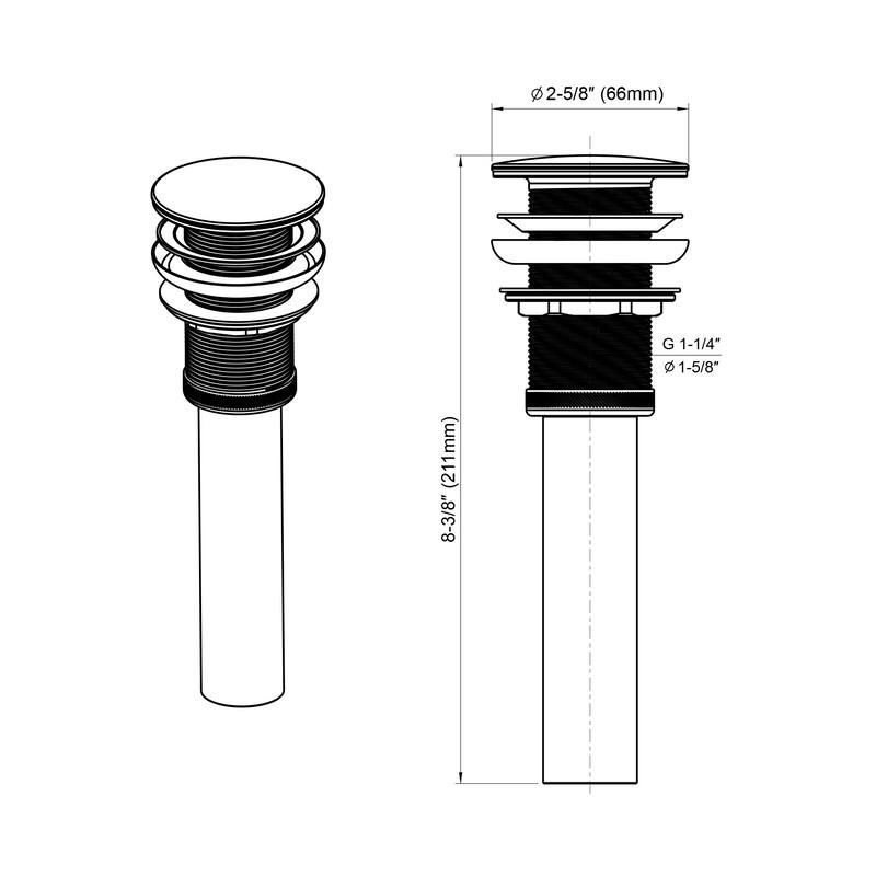 Dowell Vessel Sink Pop-Up Drain